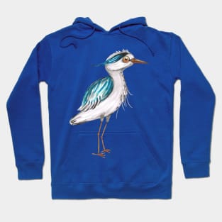 Funny blue heron Hoodie